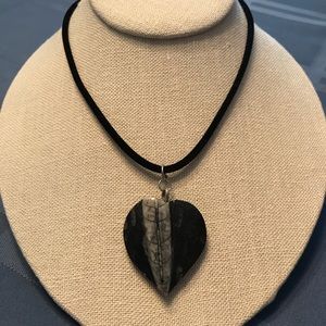 Stone heart necklace